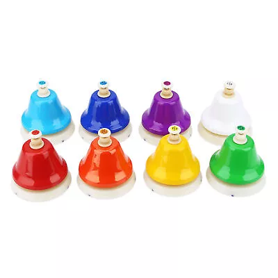 8-Note Colorful Hand Bell Handbells Set Musical Instrument Toy For Kids Chil Hbh • $42.17