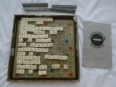  1966 Magnetic Scrabble Travel Game Selchow & Righter W/ Instructions • £9.64