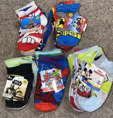 Boy’s Toddler Character Gripper Socks Superheroes & Paw Patrol 6pk • $11.25