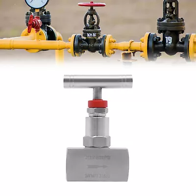 3/4'' Needle Valve 6000 PSI Stainless Steel Straight Needle Valve Hydraulic Flow • $53