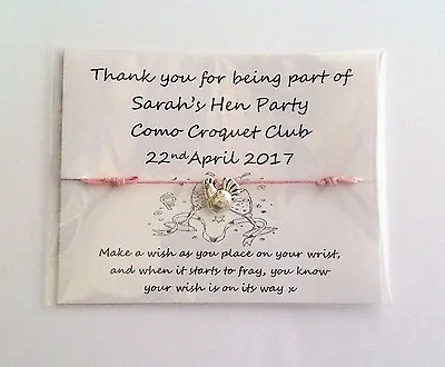 £1.99 • Buy Personalised Hen Night/Party Friendship/Wish Bracelets Party Favours