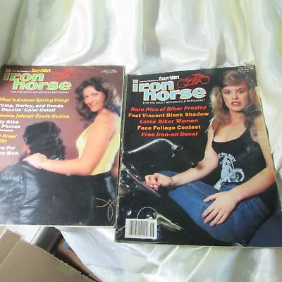 Vintage Iron Horse Adult Motorcycle Magazine June & Aug. 1981 • $18