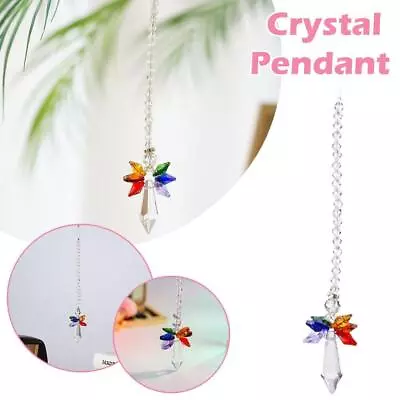 RAINBOW SUN CATCHER CRYSTAL Guardian Angel PENDANT FENG PRIDE SHUI CHAKRA H8N1 • £0.01