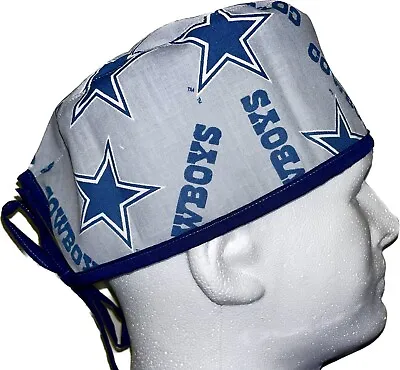 NFL Dallas Cowboys Blue On Gray Scrub Hat Chemo Cap • $16