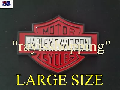 RED WHITE LARGE Size Harley Davidson Sticker Badge Motorcycle Motorbike Emblem • $19.01