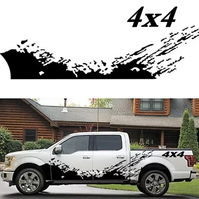 $24.33 • Buy 2Pcs Car Vinyl Splash Decal Side Body Decoration Graphics Stickers Truck Pickup