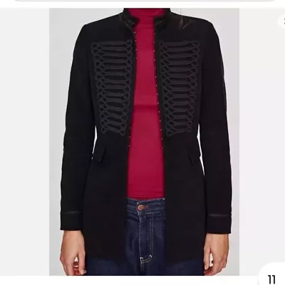 Zara Bloggers Favorite Military Style Blazer Jacket M • $65