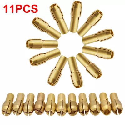 11pcs/pack Brass Dremel Collet Mini Drill Chucks Fit Dremel Rotary Tools • $3.75