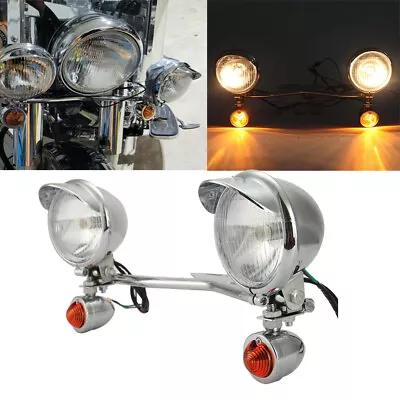 Passing Light Bar & Turn Signals For Yamaha V-Star Vstar V Star XVS 1100 Custom • $73.59