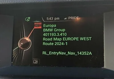 BMW ENTRY Sat Nav Update Road Map Europe ROUTE West 2024-1 F20 F30 F31 F32 F10 • £19.99