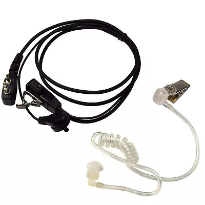 2 Pin Acoustic Tube Earpiece Hands Free Headset PTT Mic For Yaesu FT FTH Series • $12.45