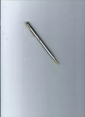 Vintage Parker Insignia Stainless Steel W/ Gold Trim Twist Ball Point Pen-New • $11.95