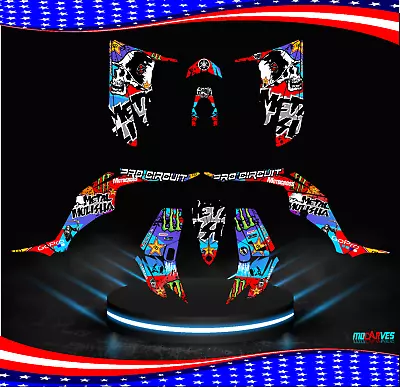 $160 • Buy Graphics Kit For Yamaha Raptor 350 2004-2014 Decals Stikers 350 ATV