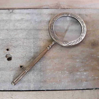 Antique Brass Magnifying Glass Vintage Magnifier Collectible Desktop Item Gift • $19