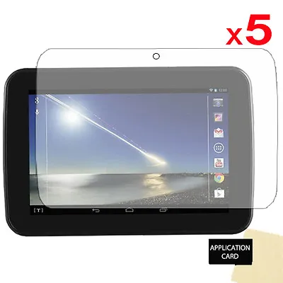 5 X CLEAR LCD Screen Protector Guards For TESCO HUDL 7  TABLET • £1.95
