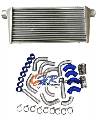 31 X12 X3  Aluminum Intercooler Universal + 3  Aluminum Piping + BLUE Hose Kit • $268