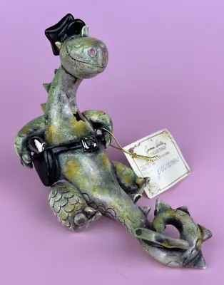 Janice Hester Dragon Policeman Ceramic Art Figurine ~ Marked • $49.50