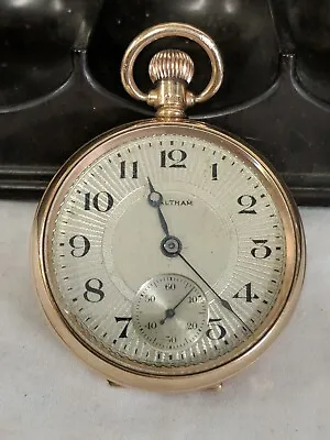 £950 • Buy ANTIQUE SOLID 9CT GOLD POCKET WATCH GOLD 90.15G AWW,Waltham USA WORK 5cm,face