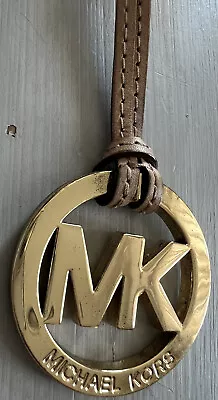 MICHAEL KORS  Leather Gold Matte MK BAG CHARM Beige Tan • $20.52