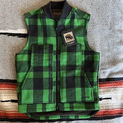 Filson Mackinaw Wool Lined Work Vest  | Size XS | Green MSRP $295 • $125