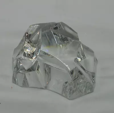 $14.75 • Buy Beautiful Heavy Val St. Lambert Lead Crystal Rock Iceburg Sculpture Paperweight