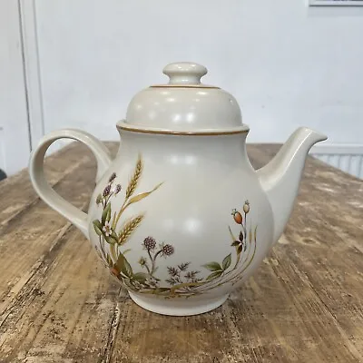 M&S Marks & Spencer Traditional Harvest Round Stoneware Vintage Retro Teapot • £9.89