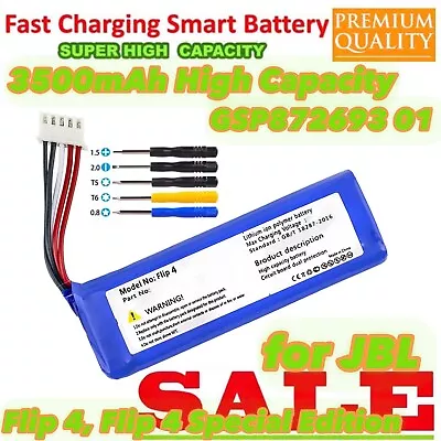 High Quality Battery For JBL Flip 4 Portable Bluetooth Speaker GSP872693 01+ Tls • $22.66