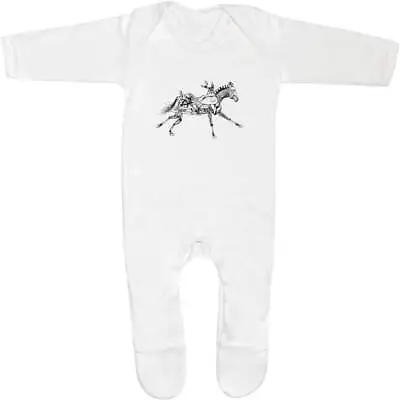 'Motorbike Horse' Baby Romper Jumpsuits / Sleep Suits (SS005322) • £9.99