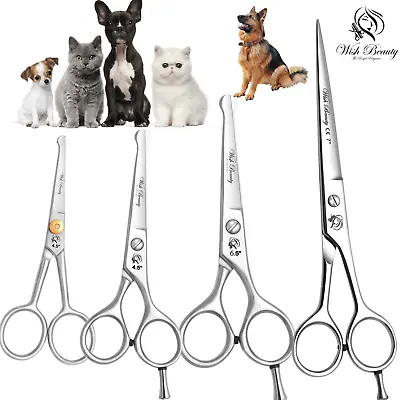 £2.69 • Buy Pet Grooming Dog Probe Safety Moustache Ear Nose Round Blunt End Scissors 4.5 