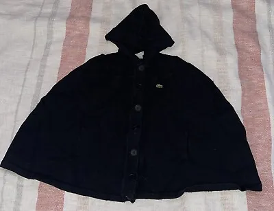 Lacoste Black Made In France Womens Poncho Rare Item Size 44 • $47.77