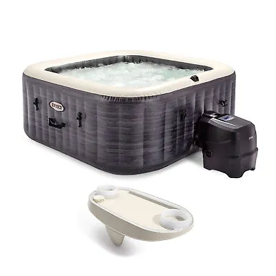 Intex PureSpa Plus Inflatable Square Hot Tub Spa With Tablet & Phone Tray White • $679.99