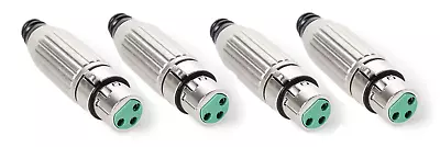 (4 PACK) SWITCHCRAFT AAA3FZ 3-Pin XLR Female Heavy Duty LO-Z Cable Mount Plug • $19.56