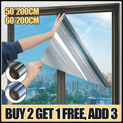 One Way Mirror Window Privacy Film Reflective Home Solar Tint Foil Glass Sticker • £8.20