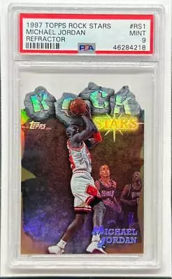 1997-98 Topps Rock Stars Michael Jordan Refractor #RS1 PSA 9 MINT Chicago Bulls • $760