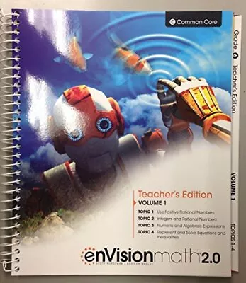 EnVision Math 2.0 - Grade 6 - Teacher's Edition - Volume One Dsf Spiral-boun... • $82.61