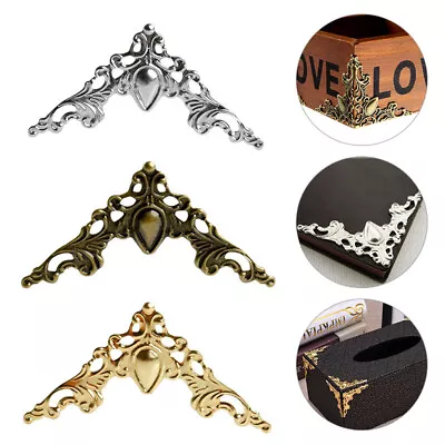 10pcs Metal Jewelry Box Corner Brackets Antique Decorative Protector Wooden Case • $2.82