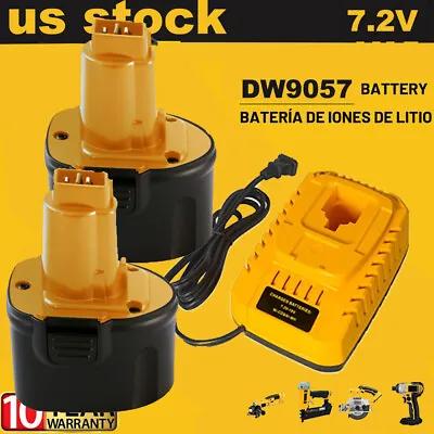 7.2V 3.6Ah Battery/Charger Replacefor Dewalt DE9057 DW9057 DE9085 Cordless Drill • $45