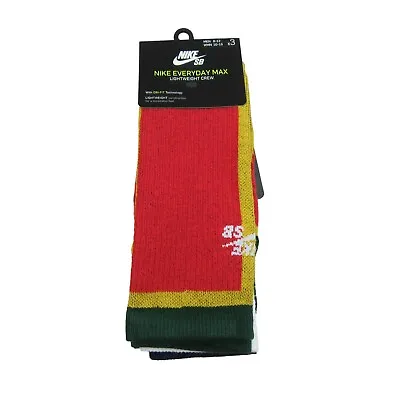 Nike SB Everyday Max Skate Crew Socks (3 Pairs) Mens Size 8-12 NEW DA7518-902 • $22.99