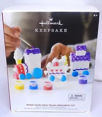 Hallmark Make Your Own Train Ornament Kit 2018 Includes Paint Glitter Brush NIB • $15.99