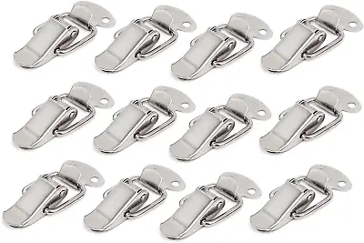 12pc Stainless Steel Spring Loaded Toggle Case Box Chest Trunk Latch Hasps Clamp • $9.90