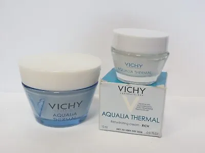 Vichy Aqualia Thermal Rehydrating Cream Rich 0.51 Oz & Rich Cream 1.7 Oz • $26