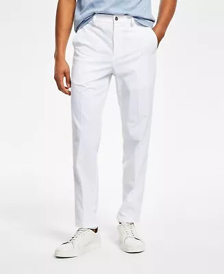 Calvin Klein Mens Slim Fit White Solid Dress Pants 34 X 30 • $27.50