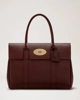 Mulberry 'Bayswater' Oxblood Classic Grain Twin Handle Tote Bag $1450 - BNWT • $1050