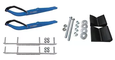 C&A Pro Blue Razor Snowmobile Skis W/ 7.5  Shaper Bars Complete Kit • $415.05