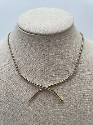 9ct Yellow Gold Serpent Necklace Snake Fully Hallmarked Vintage 1989 VSM • £320