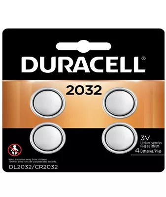 4 Pack Duracell CR2032 3 Volt Battery ECR2032 CR 2032 DL2032 • $7.99