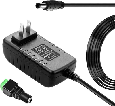 $19.53 • Buy 12V 2A Power Supply AC 100-240V To DC 12Volt Power Adapter 12 Volt 2 Amps UL Lis