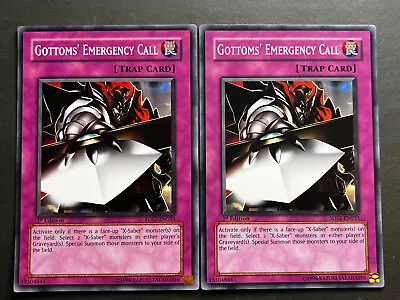 $9.92 • Buy X2 - 5DS2-EN033 - Gottoms Emergency Call - 1st Edition - Common - NM  - Yugioh
