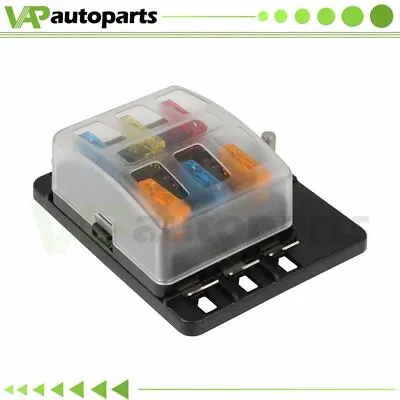 Automotive Blade Fuse Block Box Holder 6 Circuit Way 10V-32V For Car Marine Boat • $11.58