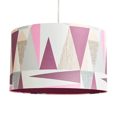 Litecraft Light Shade 40cm Geometric Easy Fit Lampshade - Mauve Clearance        • £22.99